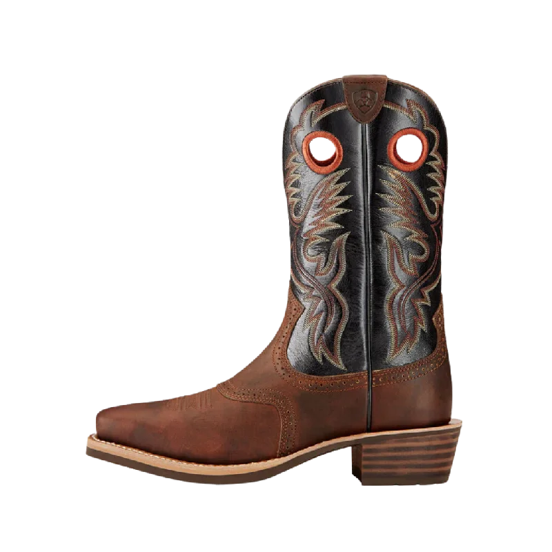 Ariat Men's Heritage Roughstock  Riding Mahogany Boots