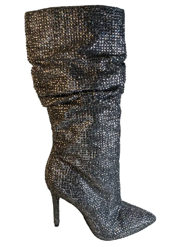 R sequin heel