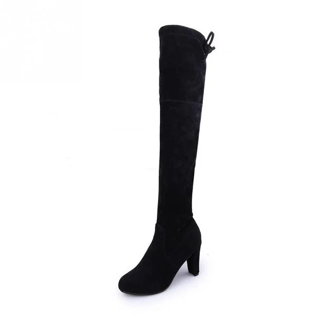 Slim Boots  high women fashion winter thigh high boots