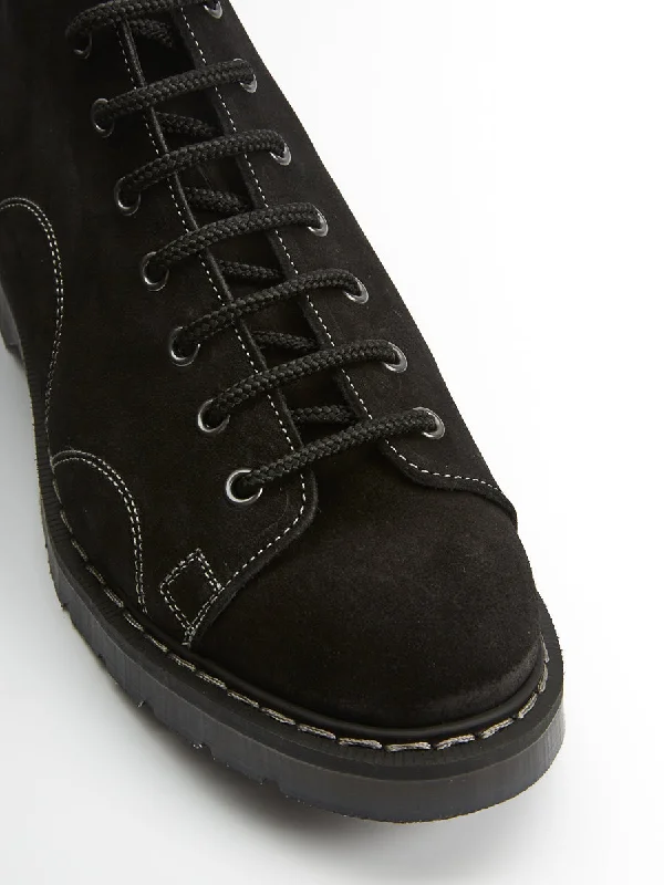 Solovair x Oliver Spencer Black Suede Monkey Boots