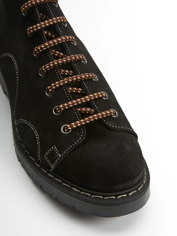 Solovair x Oliver Spencer Black Suede Monkey Boots