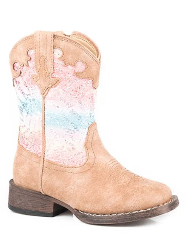 Toddler's Glitter Lace Western Boots