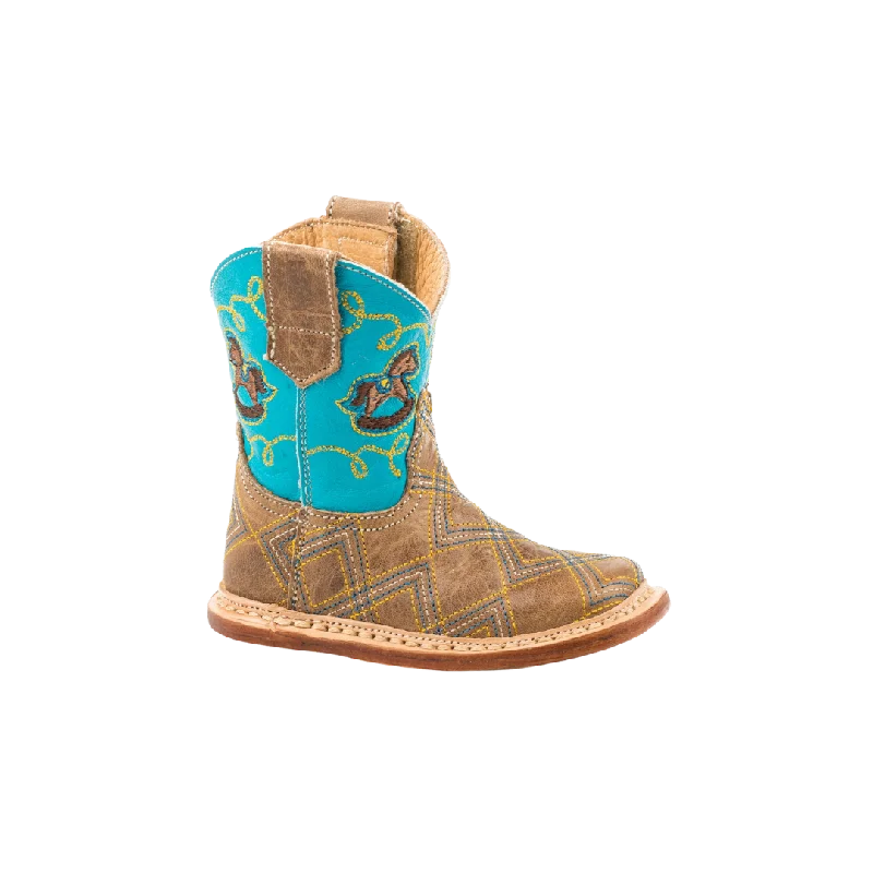 Roper Footwear Kid's Tumbled Bright Blue Infant Boots