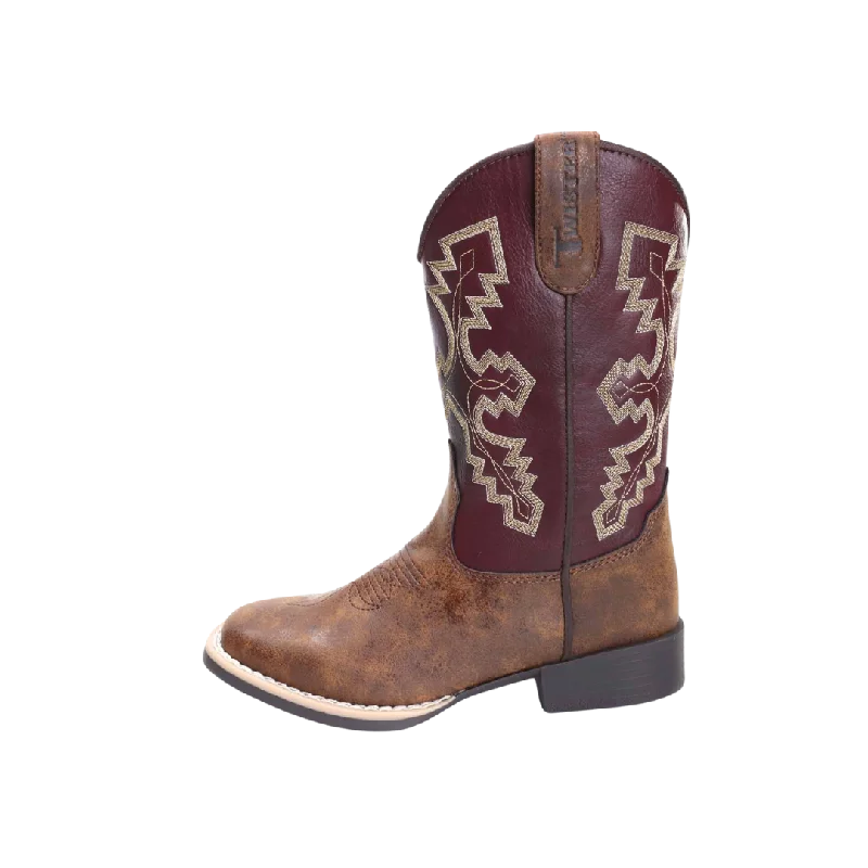 M&F Twister Kid´s Unisex Maroon Cowboys Boots