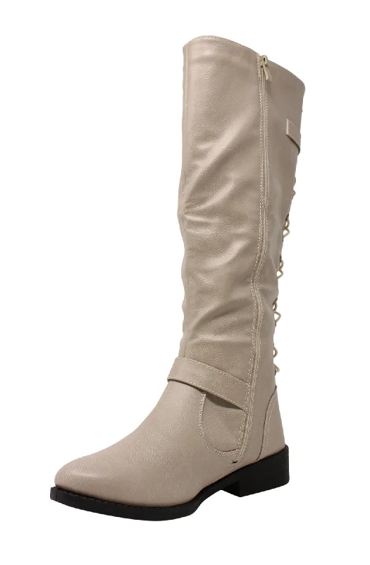 Wanted Women's Lady Luck Lace-up Back Knee High Riding Boot