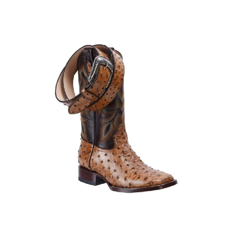 WIDE SQUARE TOE OSTRICH PRINT ORIX