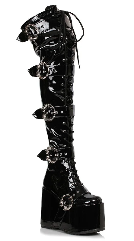 5"" Thigh High Chunky Buckle Boot