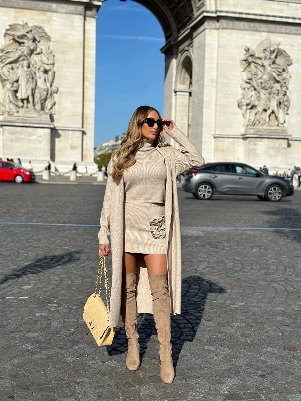 AMBER TURNER 'Ç'EST LE VIE' FAWN SUEDE OVER THE KNEE BOOTS