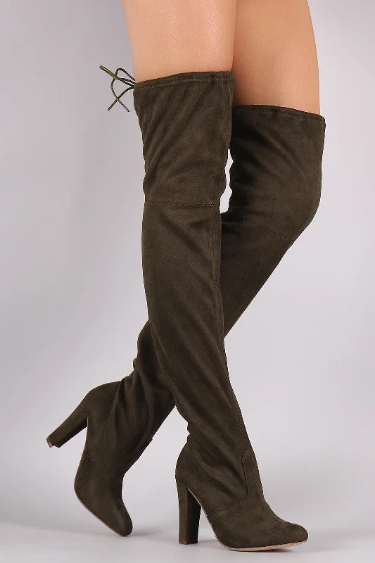 Thigh High Tie Heeled Boot