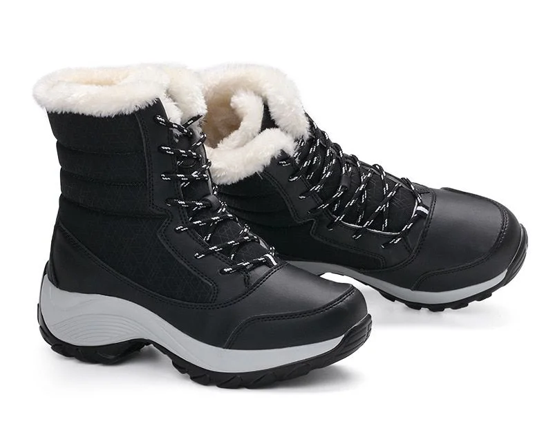 Women Boots Waterproof Winter Shoes Women Snow Boots Platform Keep Warm Ankle Winter Boots With Thick Fur Heels Botas Mujer