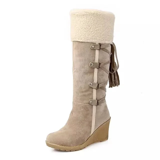 Women Mid Calf Boots Winter Shoes