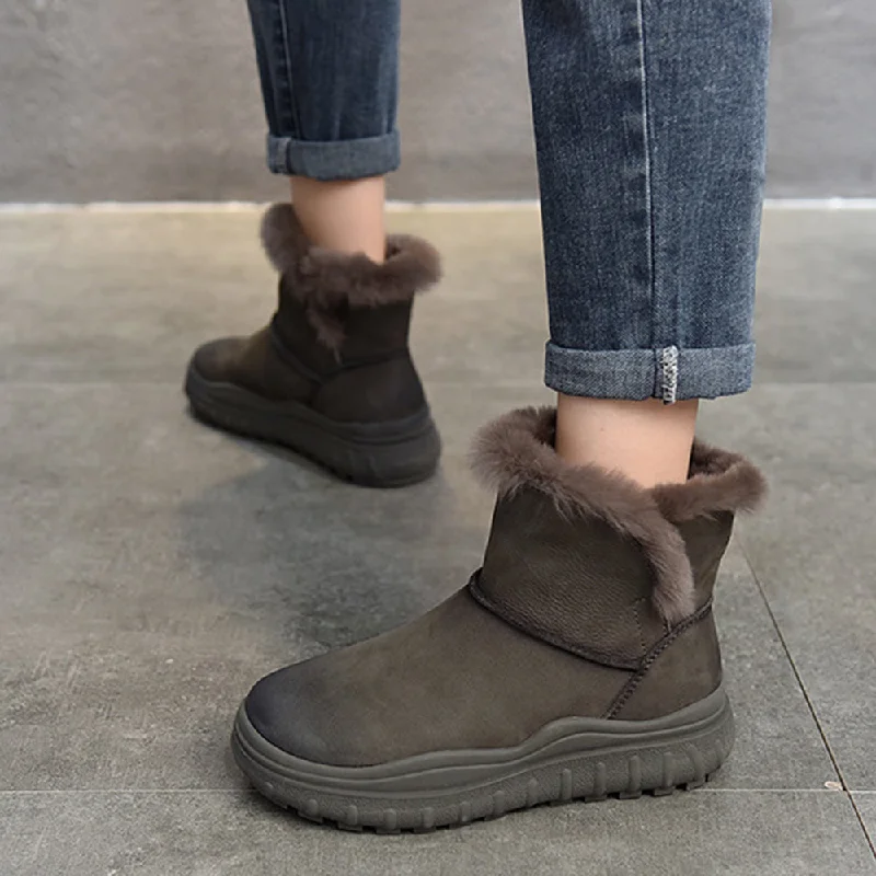 Women Winter Plush Fashion Platform Snow Boots