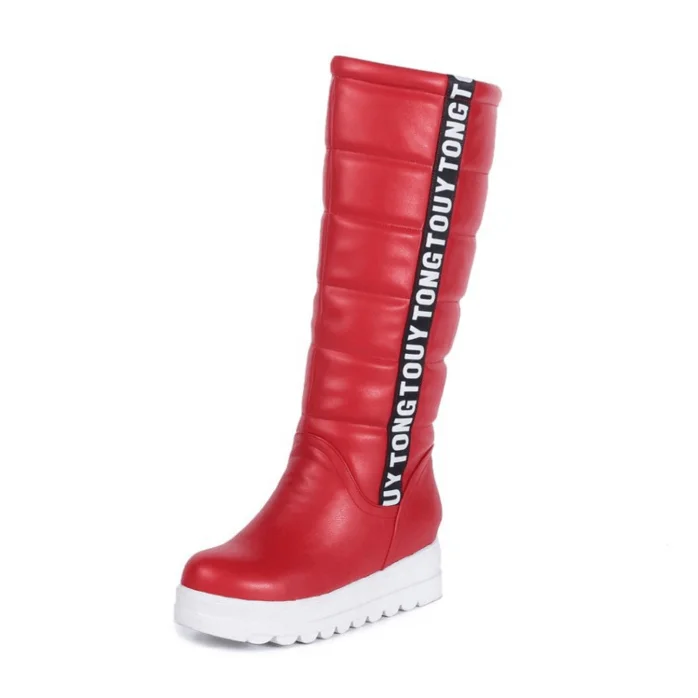 Women's High-top Thick-soled Flat Warm Cotton Boots