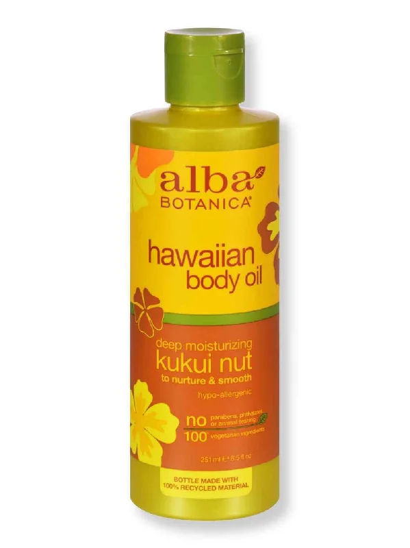 Alba Botanica Hawaiian Body Oil Kukui Nut 8.5 fl oz