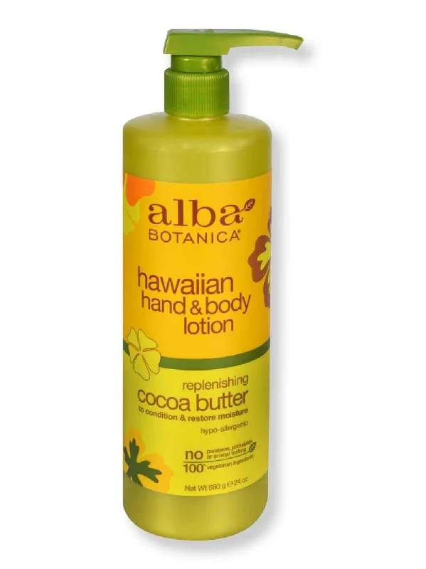 Alba Botanica Hawaiian Hand & Body Lotion Cocoa Butter 24 oz