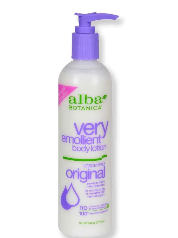 Alba Botanica Very Emollient Lotion Original Unscented 12 oz