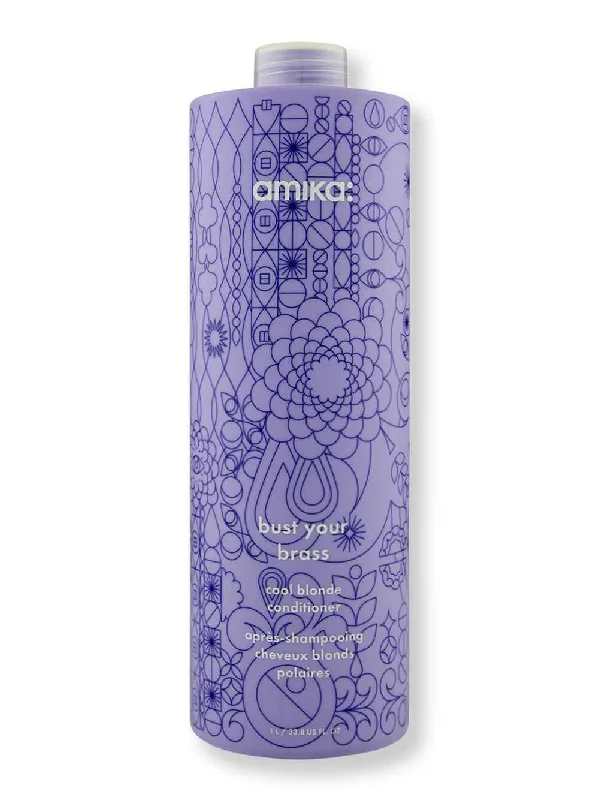 Amika Bust Your Brass Cool Blonde Repair Conditioner 33.8 oz 1000 ml