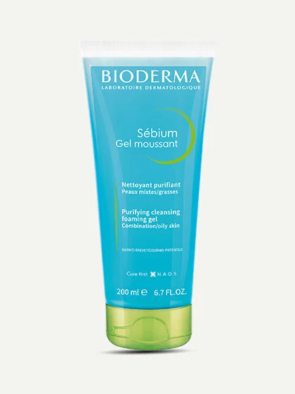 Bioderma Sebium Gel Moussant | Purifying Foaming Gel Cleanser for Combination to Oily Skin (200ml)