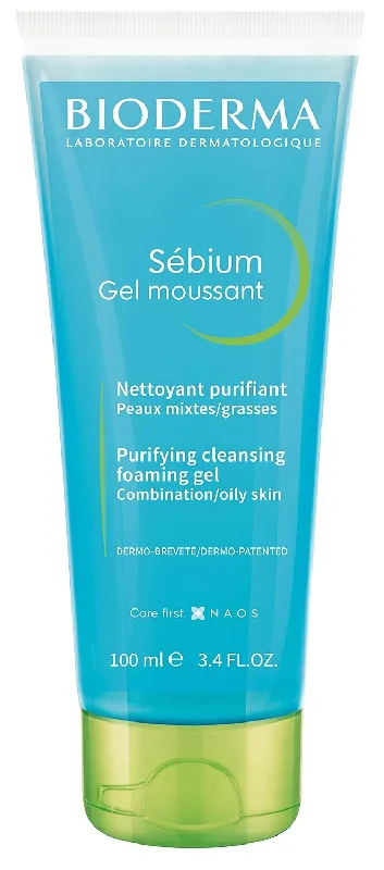 Bioderma Sebium Gel Moussant | Purifying Foaming Cleanser for Combination to Oily Skin, 100ml