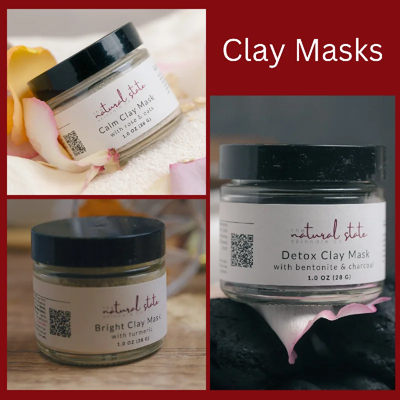 Facial Mask | Clay Face Mask, Bright, Calm, Detox OR Superfood