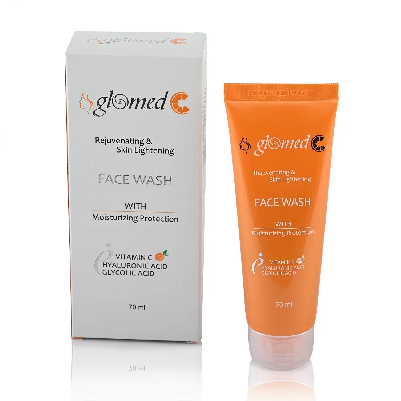 Glomed C Skin Lightening Face Wash | With Vitamin C, Hyaluronic Acid & Glycolic Acid (70ml)