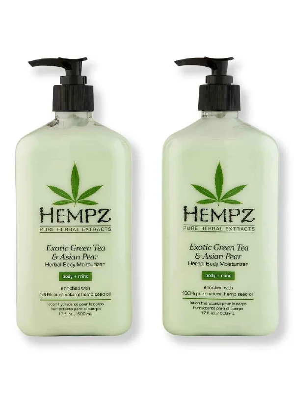 Hempz Exotic Green Tea & Asian Pear Herbal Body Moisturizer 2 Ct 17 oz