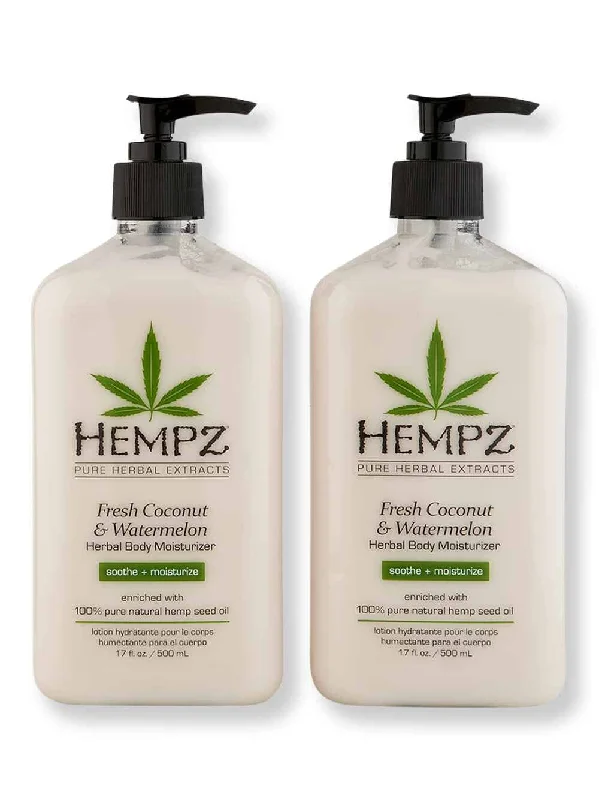 Hempz Fresh Coconut & Watermelon Herbal Body Moisturizer 2 Ct 17 oz