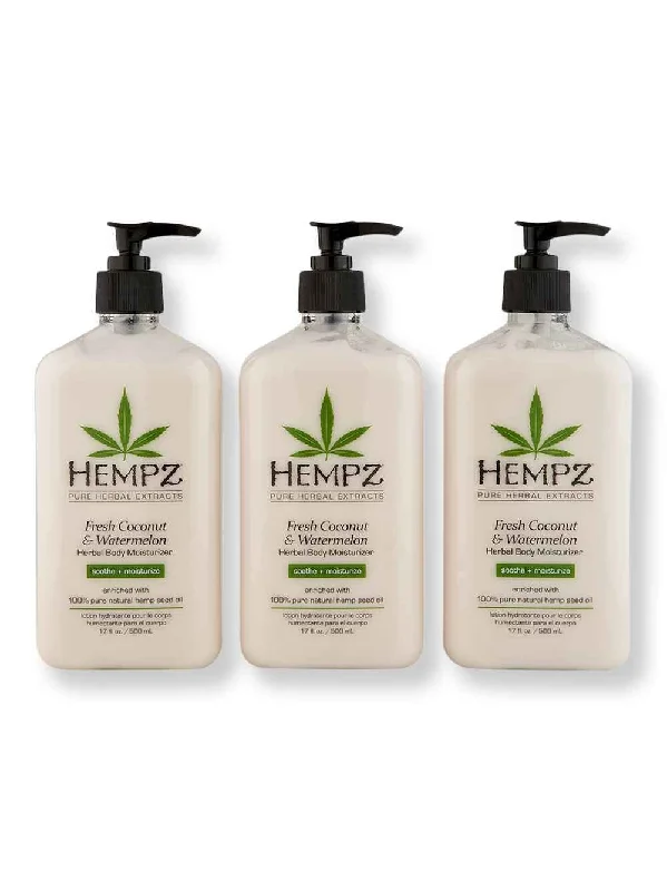 Hempz Fresh Coconut & Watermelon Herbal Body Moisturizer 3 Ct 17 oz