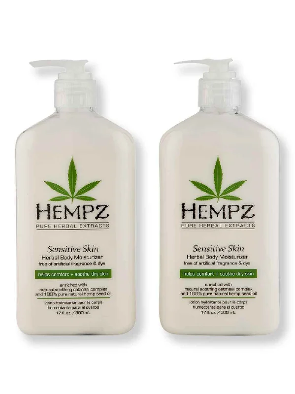 Hempz Sensitive Skin Herbal Body Moisturizer 2 Ct 17 oz