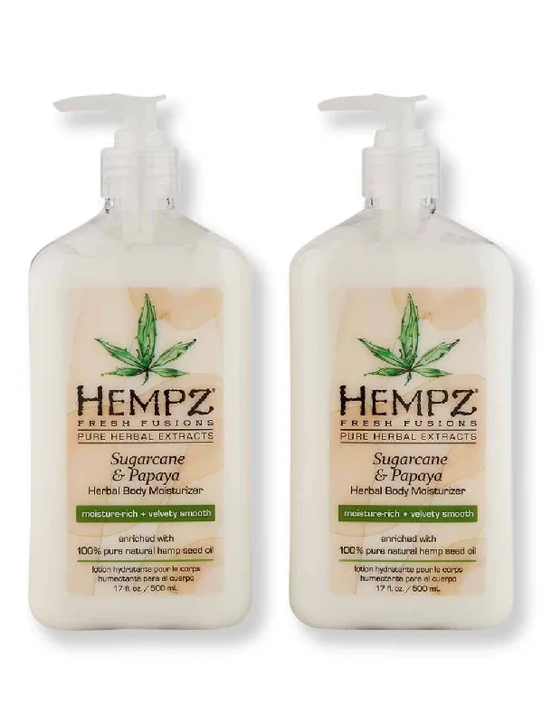 Hempz Sugarcane & Papaya Herbal Body Moisturizer 2 Ct 17 oz