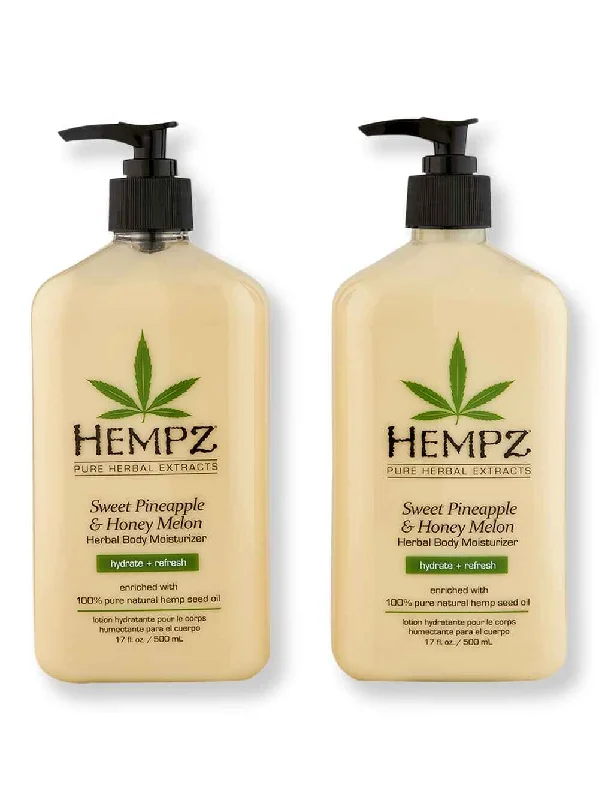 Hempz Sweet Pineapple & Honey Melon Herbal Body Moisturizer 2 Ct 17 oz