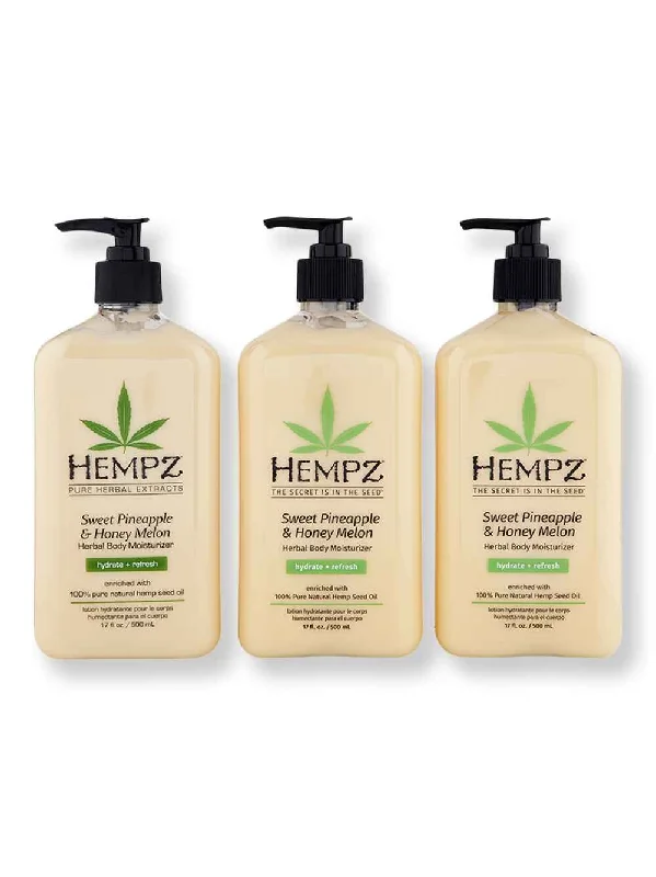 Hempz Sweet Pineapple & Honey Melon Herbal Body Moisturizer 3 Ct 17 oz