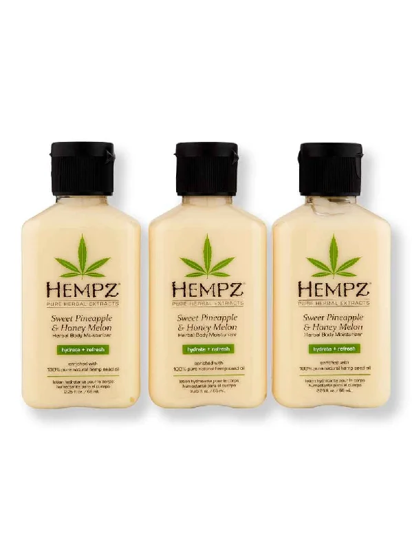 Hempz Sweet Pineapple & Honey Melon Herbal Body Moisturizer 3 Ct 2.25 oz