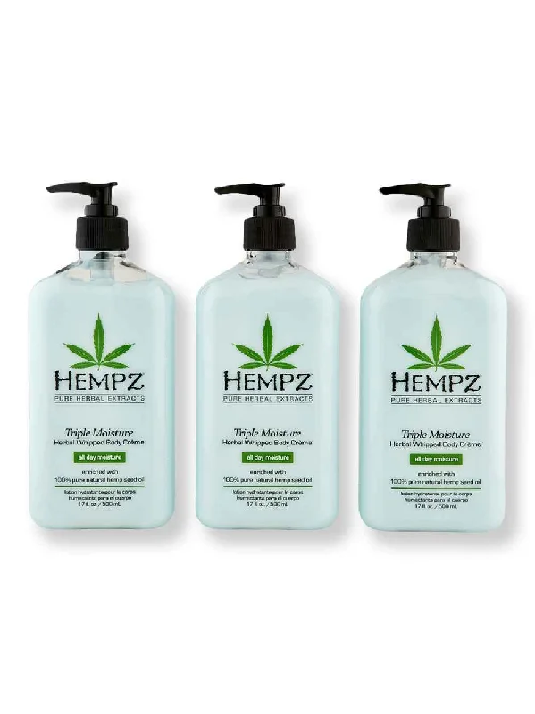 Hempz Triple Moisture Herbal Whipped Body Creme 3 Ct 17 oz